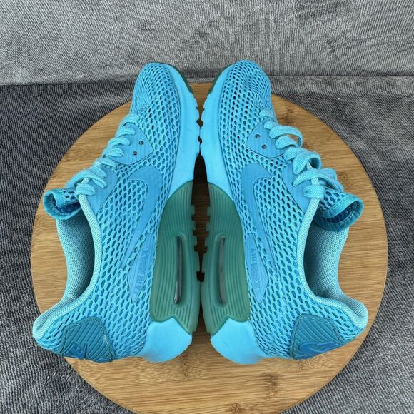 Nike Air Max 90 Ultra BR Shoes Womens Size 7.5 Turquoise Mesh Running 725061-401 - Picture 6 of 9
